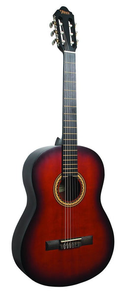 Valencia GCC.VC204TWR Hybrid Neck Classical Guitar Trans Wine Red