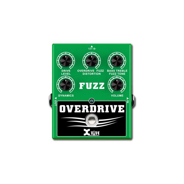 Overdrive/Fuzz For Guitar/Bass True Bypass 18V