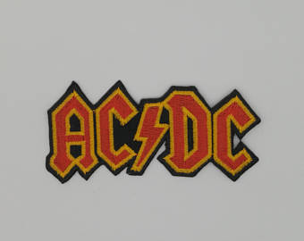 Ac/Dc Red/Orange Guitar Strap 2"