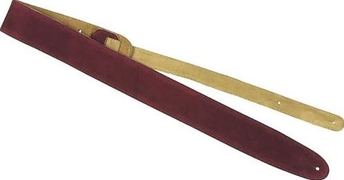 2.5" Suede Burgundy Guitar Strap
