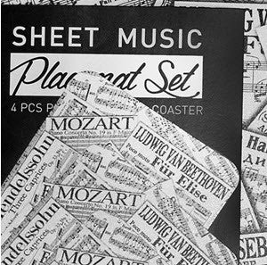 Placemat/Coaster Set Music Collage