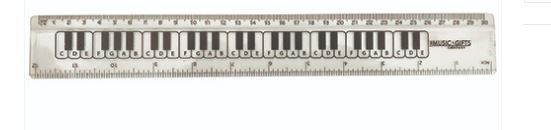 Ruler 12" Clear Keyboard