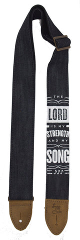 LM 2 Inch Sacred Denim Guitar Strap