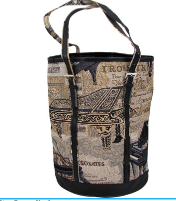 Ladies Handbag Paino Tapestry Bucket Style