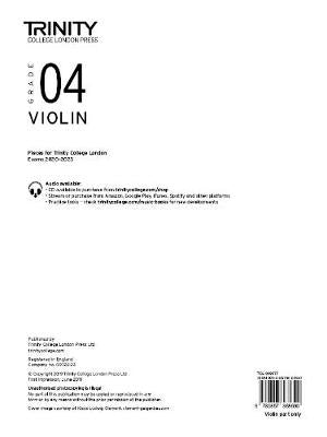 Trinity Violin 2020-23 Grade 4 Part Only