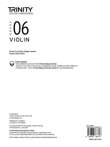 Trinity Violin 2020-23 Grade 6 Part Only